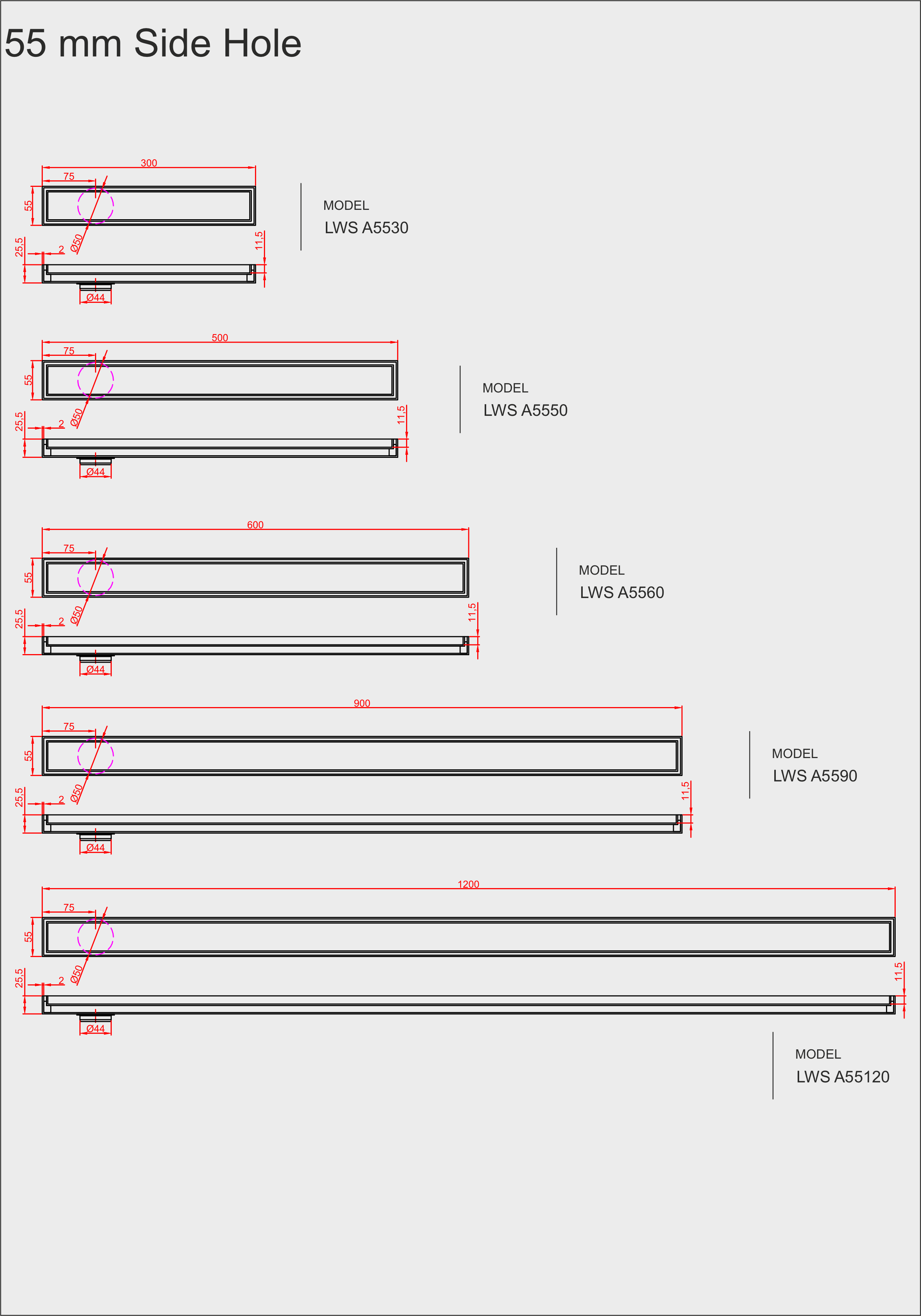 LW D55 BRUSH GOLD